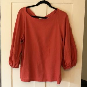 Orange linen blouse